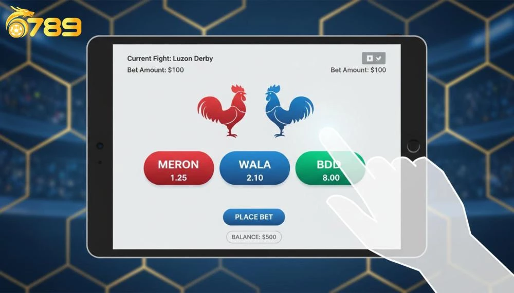 Giao diện đặt cược Meron và Wala